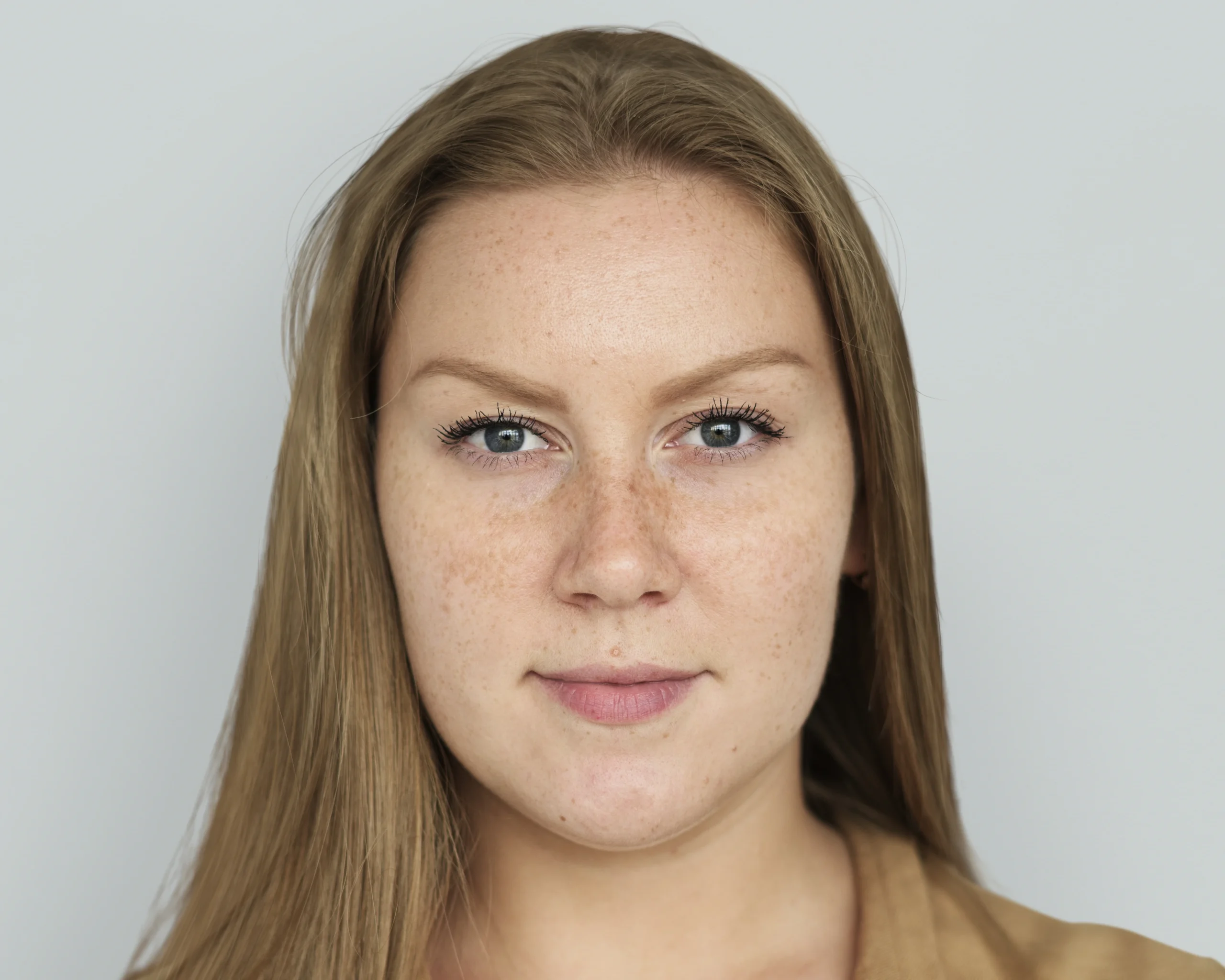 Beautiful Brunette Woman Portrait Smiling Face Scaled